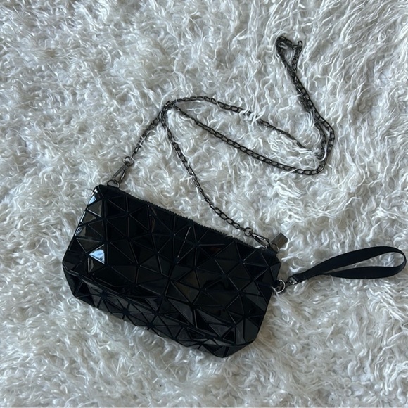 Emilio Pepe Handbags - Emilio Pepe Italy Geometric Black Crossbody Bag/Clutch/Wristlet
